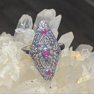 Ruby sterling ring